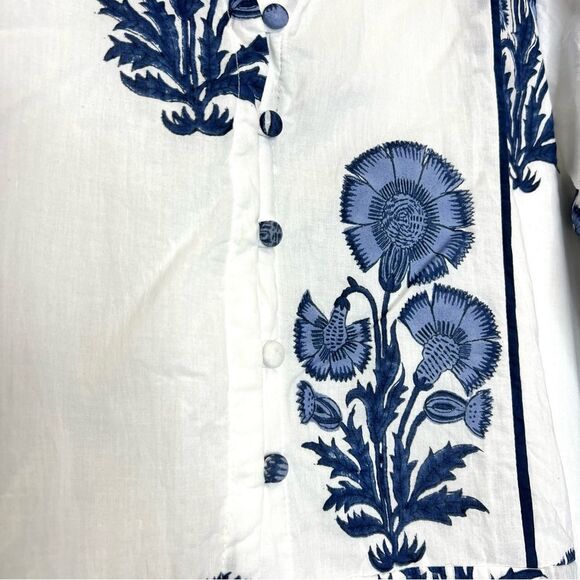 Victoria Dunn Folly Flounced Mini Dress Medium Periwinkle Blossom No Belt - Picture 5 of 11